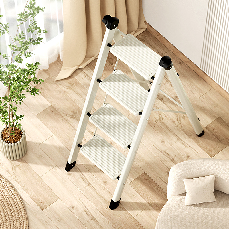 奥鹏多功能梯子家用人字梯可折叠加厚室内楼梯三四步爬梯小梯凳免安装