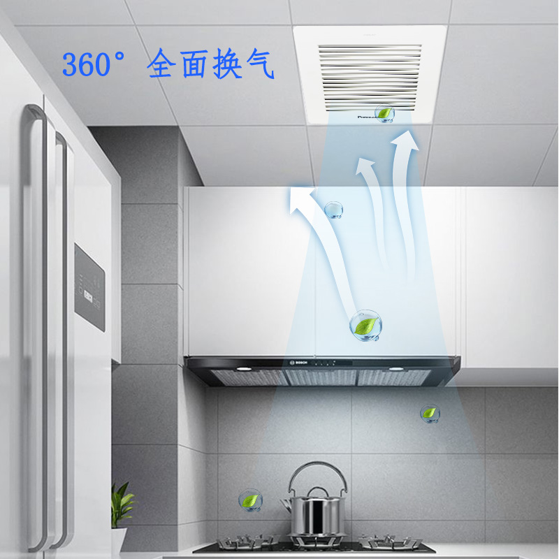 松下(Panasonic) 嵌入式天埋扇换气扇管道厨房卫生间天花扇石膏吊顶薄型卧室低噪音抽风扇FV-21CUV2C高清大图
