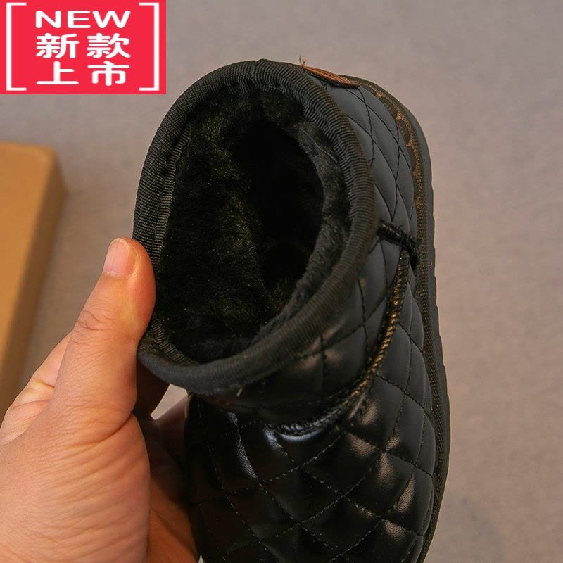 可莉允儿童雪地靴2022冬季新款男童大棉冬鞋女童靴子短靴雪地棉防水防滑图片