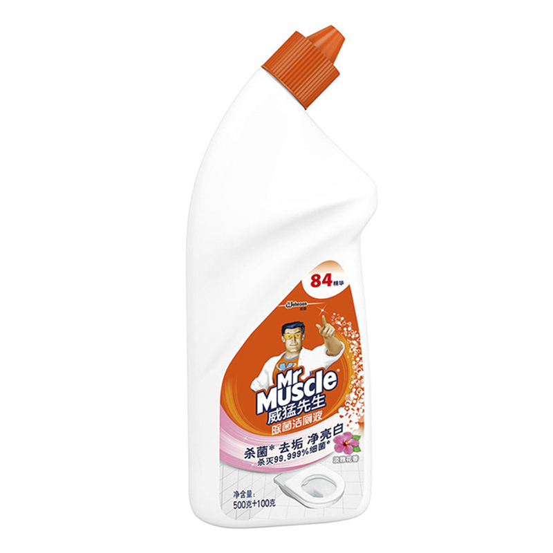 威猛先生(Mr Muscle)洁菌适 除菌洁厕液(淡雅花香)600g 除菌 洁厕灵 含84精华 除臭 去味 洁厕剂