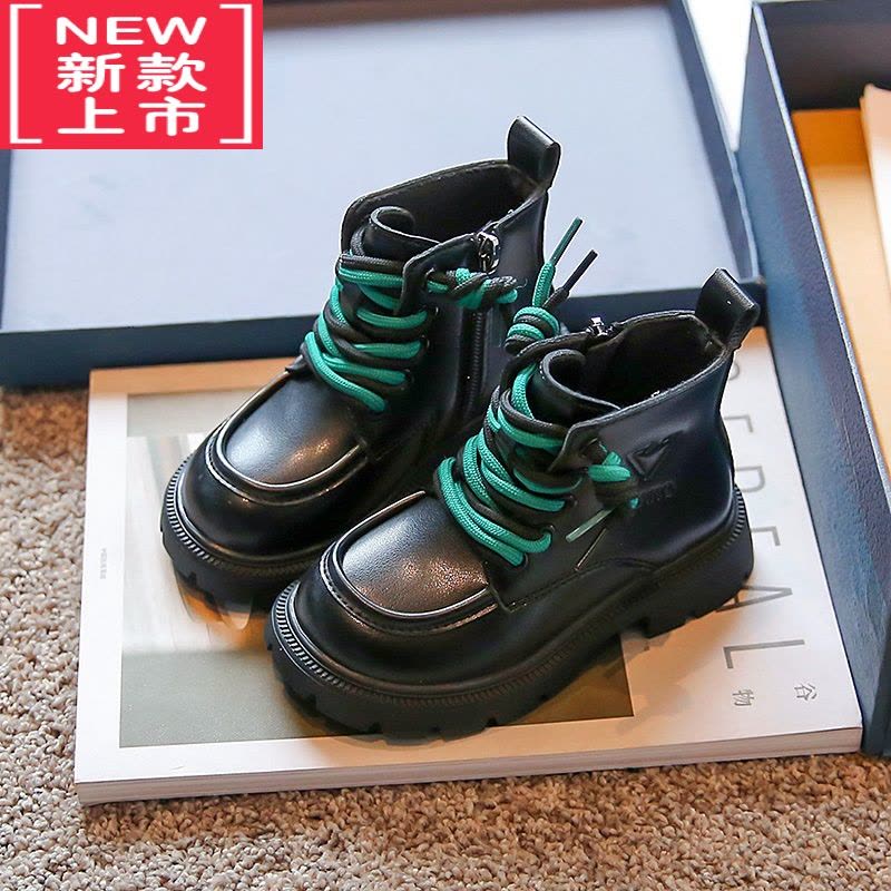 可莉允女童马丁靴2022新款秋冬英伦大棉皮靴防滑女宝宝短靴加绒儿童靴子图片