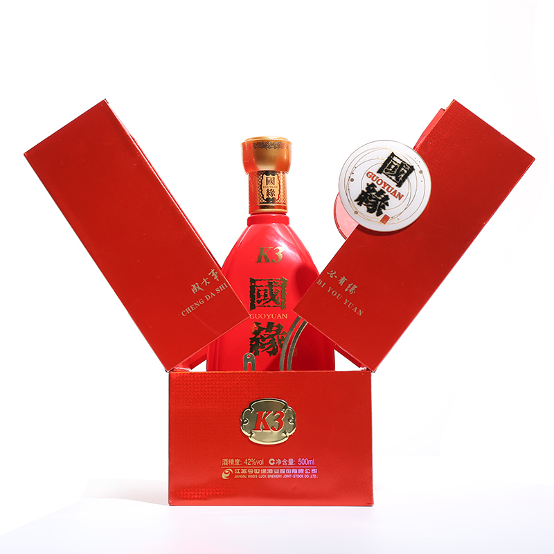 今世缘 白酒 国缘K3 浓香型 42度 500ml 单瓶装 婚庆宴请 自饮