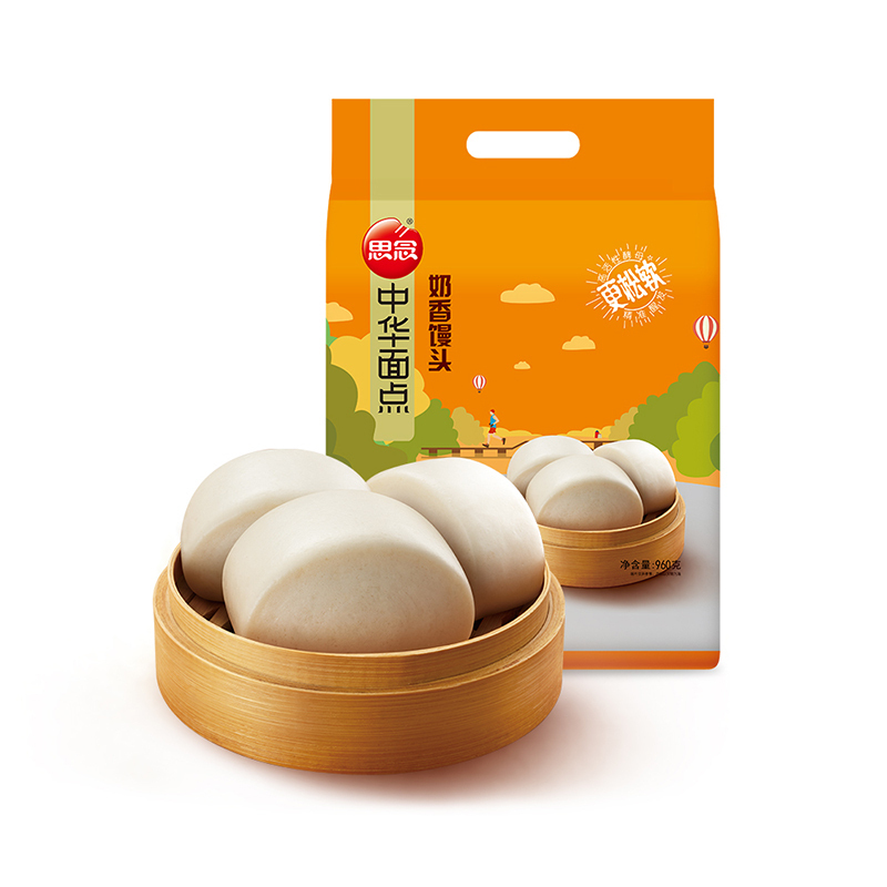 思念中华面点奶香馒头2960g2