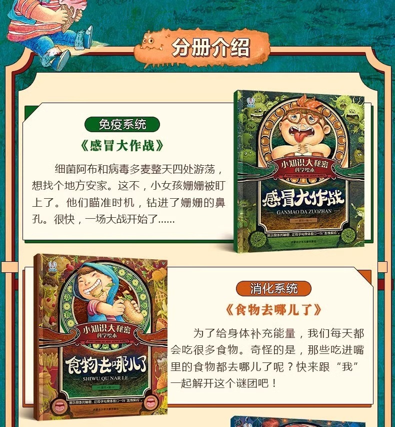[全套36册]数理化+自然物语+情商+小身体 [正版]小知识大秘密科普绘本感冒大作战食物去哪大脑真奇妙心脏怦怦跳奇妙的蔬高清大图