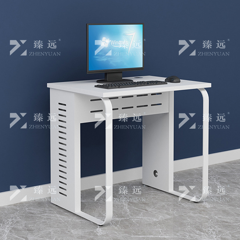 臻远 钢架电脑桌培训桌机房电脑桌学习桌课桌 单人位N款