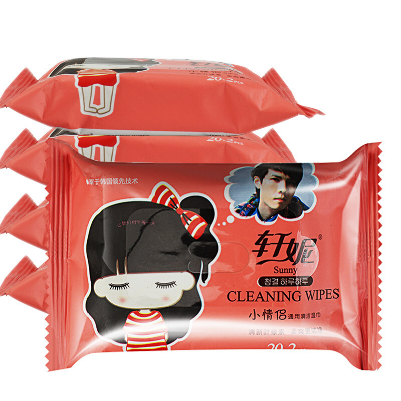 10包装湿巾纸儿童通用清洁护理一次性卫生消毒湿纸巾22片