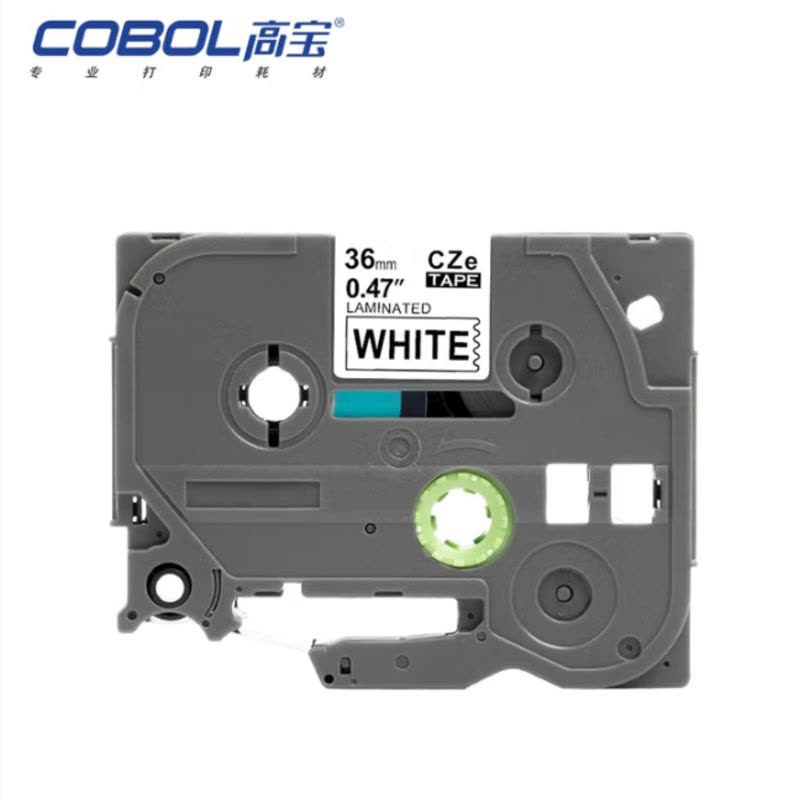 高宝(COBOL)标签色带CZe-261 E550W标签不干胶标签纸 白底黑字 36mm图片