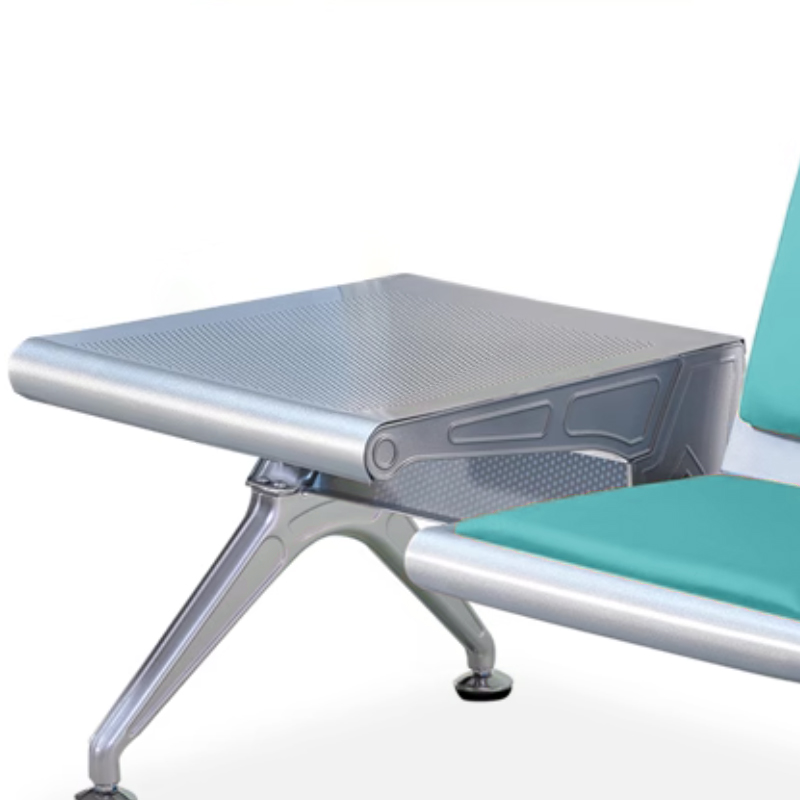 中豫鑫泽 ZYXZ5021046 连排椅机场椅公共座椅长椅等候椅 加厚款三人位加茶几绿色坐垫高清大图