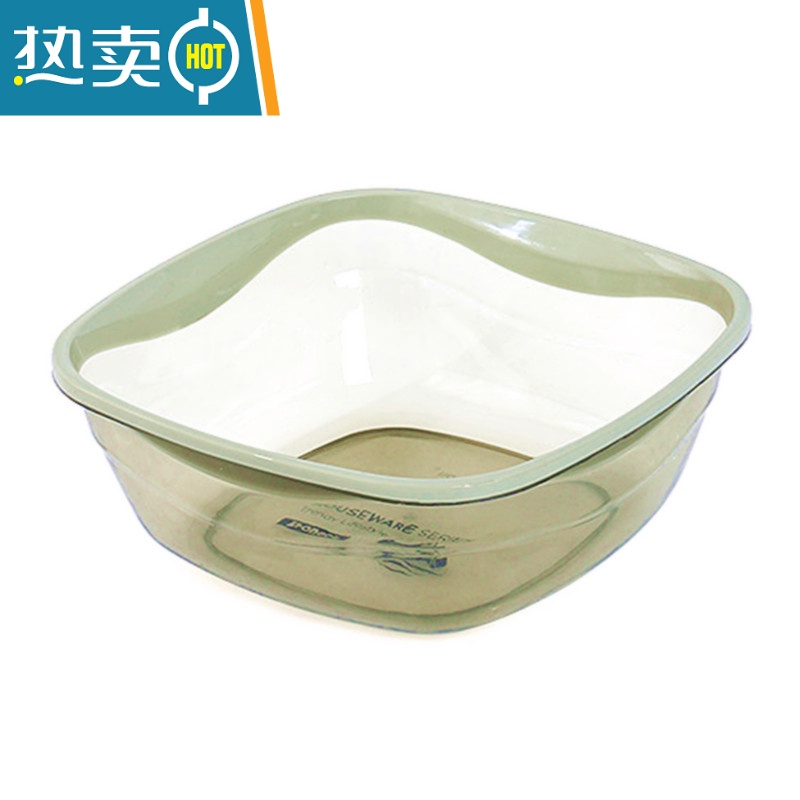 JING PING方形洗脸盆加厚塑料盆学生宿舍洗脚盆家用厨房洗菜盆婴儿洗屁股盆高清大图