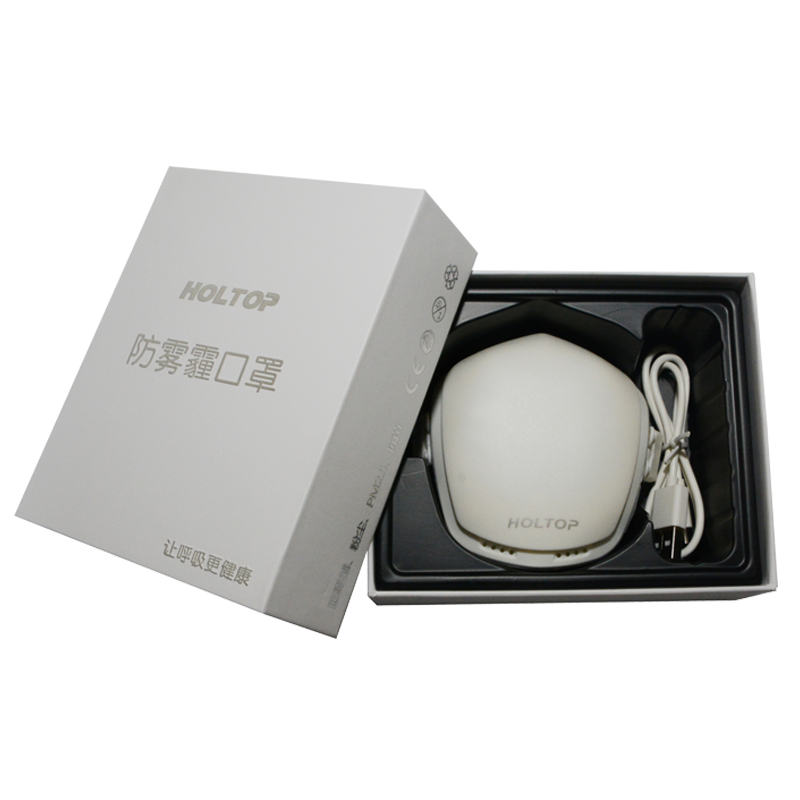 环都(HOLTOP)儿童款防霾运动口罩电动口罩净化PM2.5佩带舒适HKZ-R1（粉）