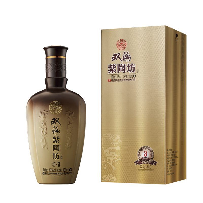 双沟紫陶坊坊340度480ml6瓶整箱装浓香型白酒