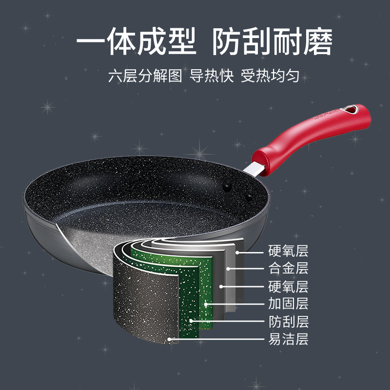 苏泊尔(SUPOR)星星石健康不粘煎锅(无盖)PJ26W5 26cm