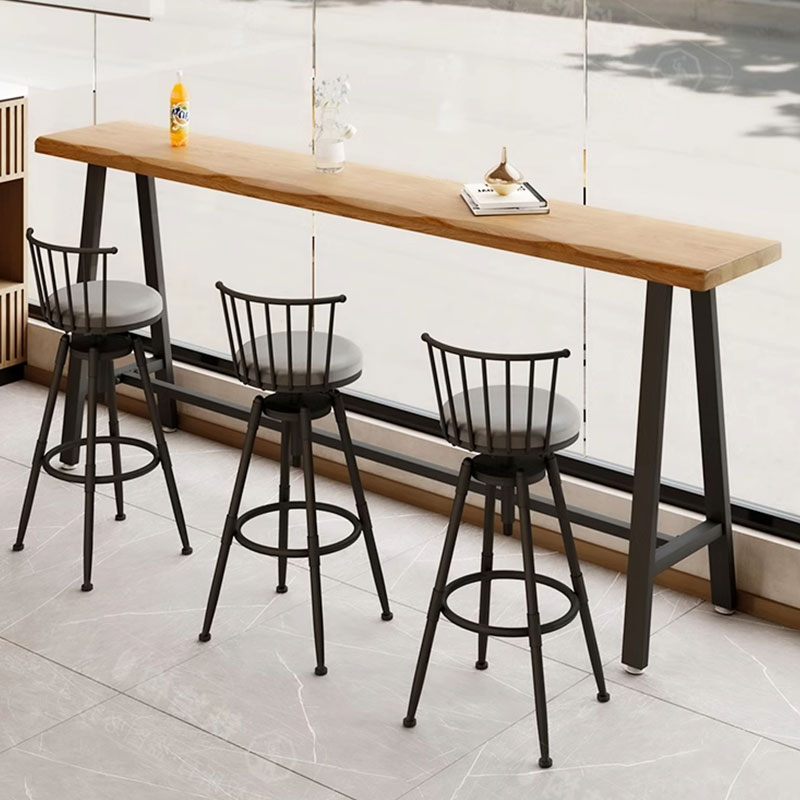 金菲罗格实木吧台桌子简约高脚吧桌椅 260*40*105cm高清大图