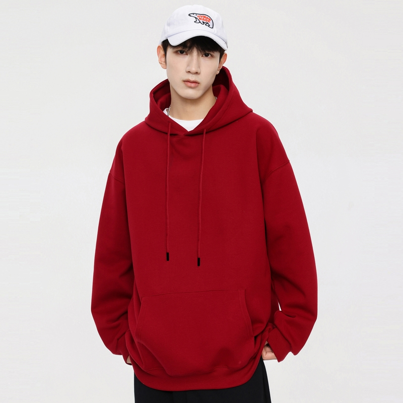 伊夫狼爪(YIFULANGZHUA)男士美式春秋季纯棉连帽卫衣情侣宽松上衣服潮牌