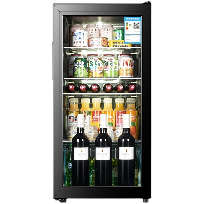 SAST先科冷藏柜冰吧房车可用小型透明冰箱家用办公室茶叶红酒饮料保鲜展示柜