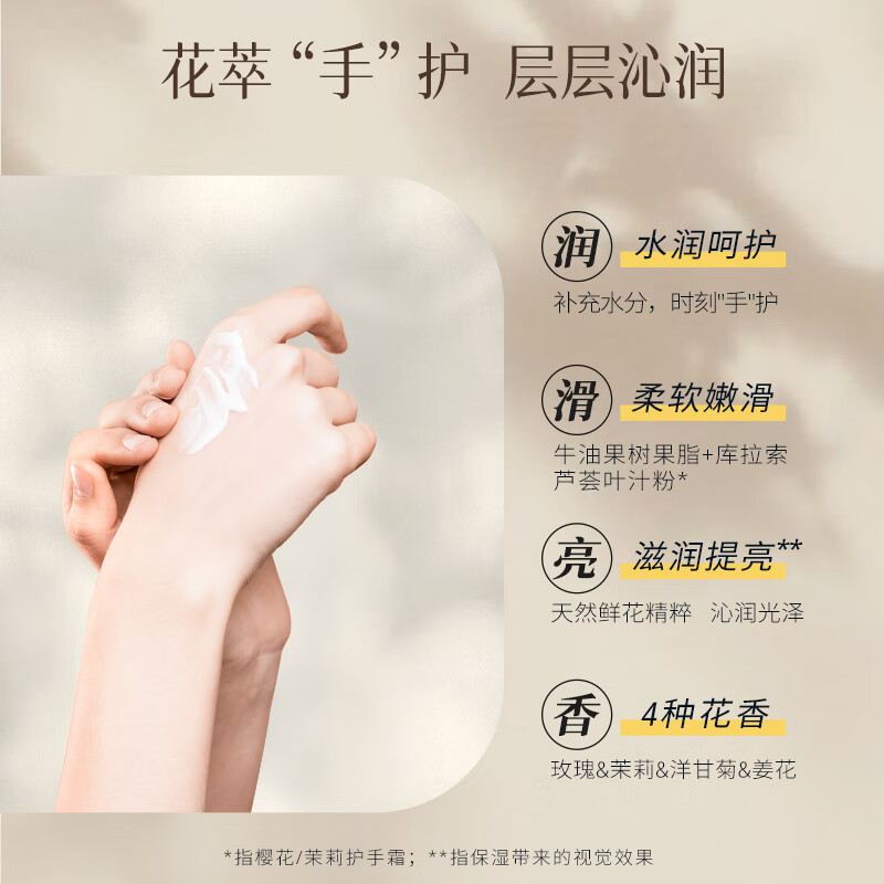 蔻斯汀护手霜保湿滋润温和不油腻秋冬防干裂防粗糙便携补水嫩滑男女士 馨香茉莉 50g*1支高清大图