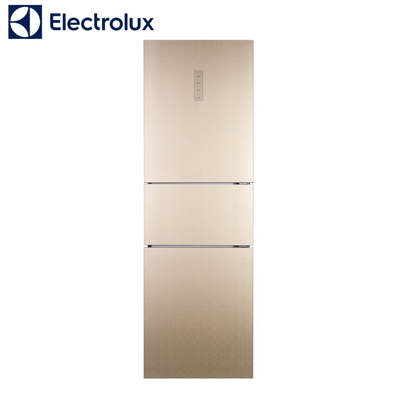 伊莱克斯/Electrolux EME2202GD 225升三门家用LED电脑控温节能风冷无霜玻璃电冰箱(金色)