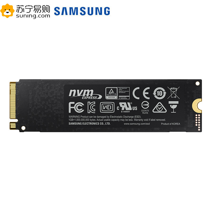 三星(SAMSUNG) 970 EVO 1TB PCIe NVMe协议 M.2接口(2280)内置固态硬盘(SSD)(MZ-V7E1T0BW)