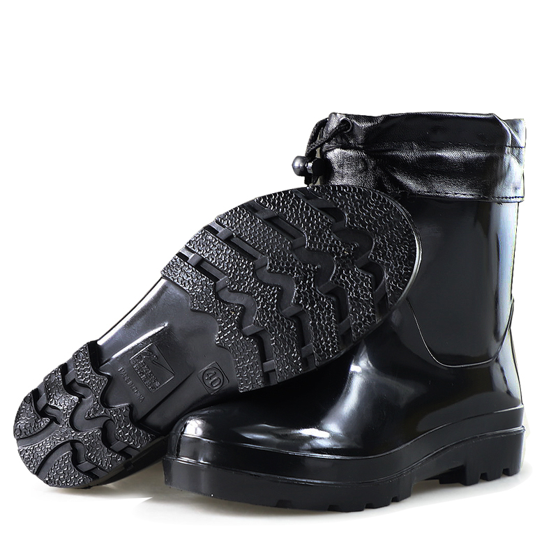 双星雨鞋男款四季半筒加绒可拆卸时尚防水鞋胶鞋防滑成人雨靴低帮短筒