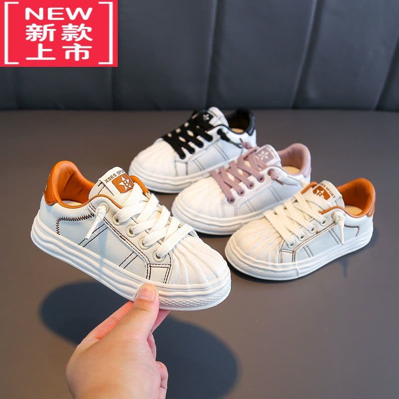 可莉允儿童板鞋童鞋男童鞋子小白鞋女童运动鞋小童春款2022春季新款潮牌运动休闲鞋图片