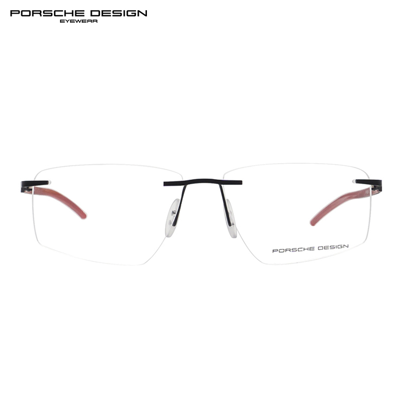 PORSCHE DESIGN保时捷 光学近视眼镜架 男款生物钢超轻商务眼镜框无框P8341 57mm