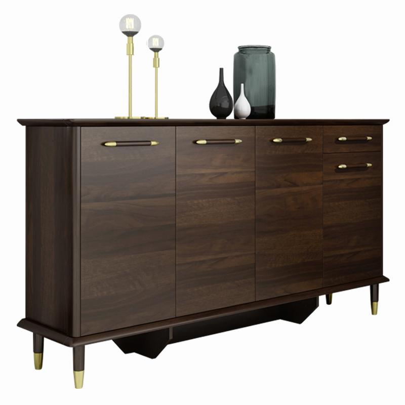 森美人北欧轻奢鞋柜简约现代胡桃厅玄关柜大容量收纳家用口实木鞋柜高清大图