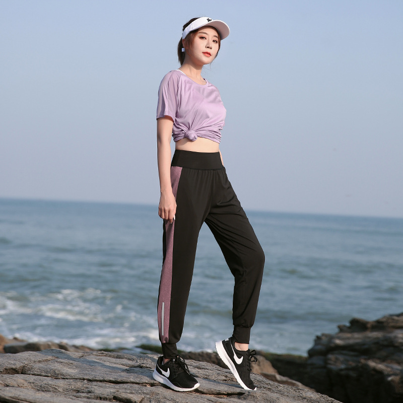 champion捍卫冠军大码健身房速干衣胖mm晨跑瑜伽服女宽松运动套装200