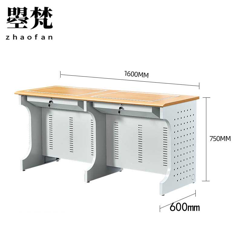 曌梵翻转电脑桌双人张高清大图