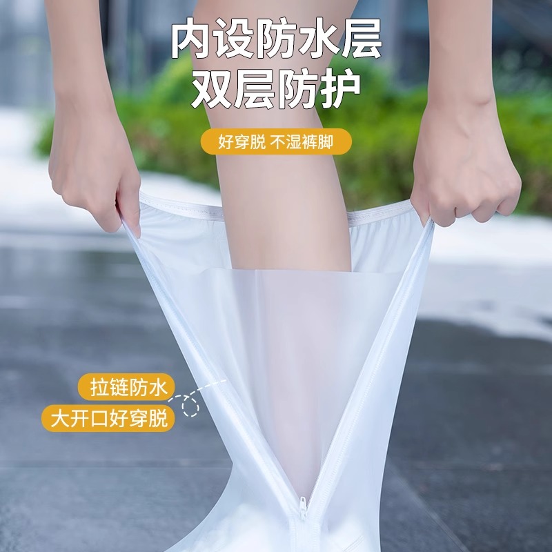 正雨鞋套防水防滑外穿雨鞋套耐磨雨天雨靴水鞋防雨脚套女反复使用高清大图