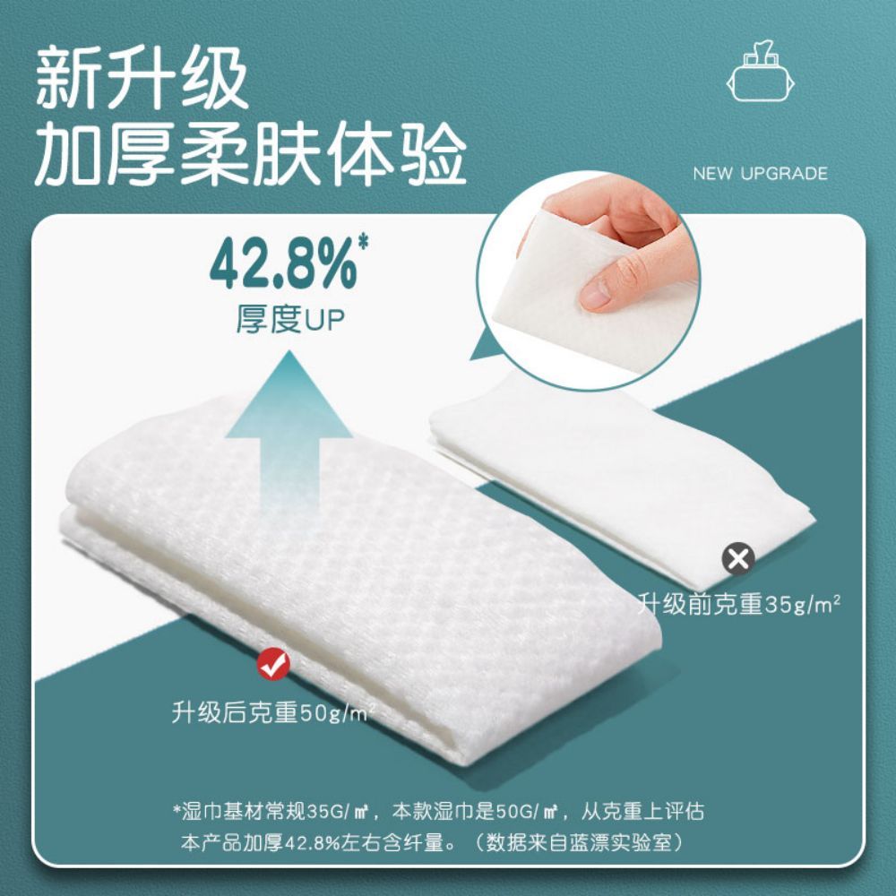 蓝漂LP-36464亲肤柔软湿巾改版(绿叶)80片*3包高清大图