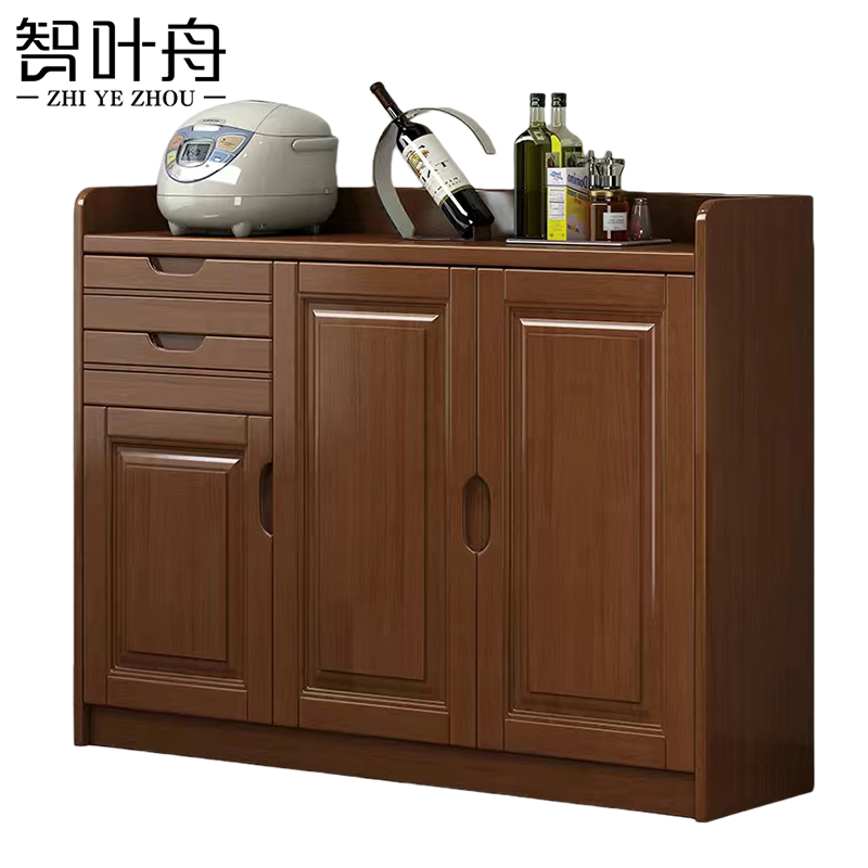 智叶舟实木茶水柜136*40*90cm台高清大图