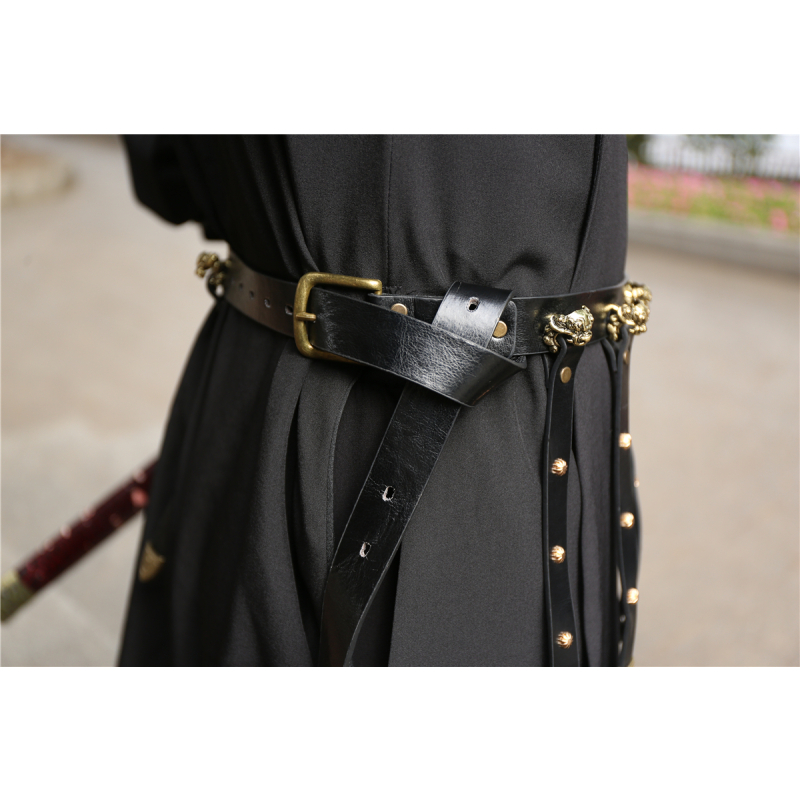 盛世尼曼汉服配饰品圆领袍腰带腰封明制革带可配贴里飞鱼服百搭皮带可