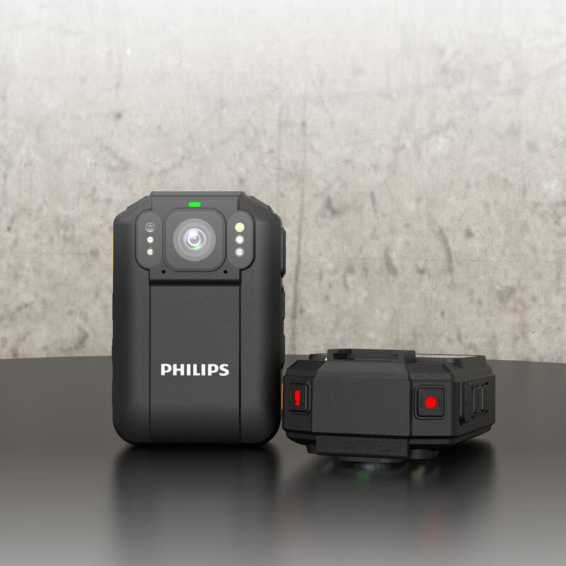 飞利浦(PHILIPS)VTR-8410双摄执法记录仪高清夜视随身录像仪4G远程实时回128G高清大图