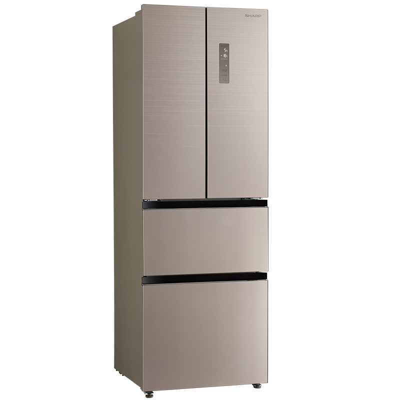 夏普sharp327升法式多门四门对开门变频冰箱精准控温净离子群bcd327wf