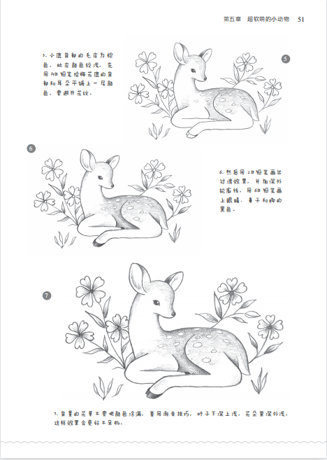 [醉染正版]正版 铅笔素描如此简单 小动物萌萌哒 零基础素描从入门到精通绘画技法 萌系小动物素描案例临摹铅笔素描教程手绘高清大图