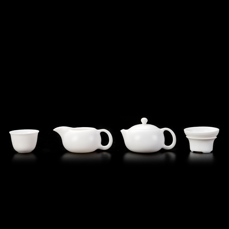 鼎亨中国德化白瓷功夫茶具套装盖碗公道茶杯茶壶西施壶品茗杯陶瓷