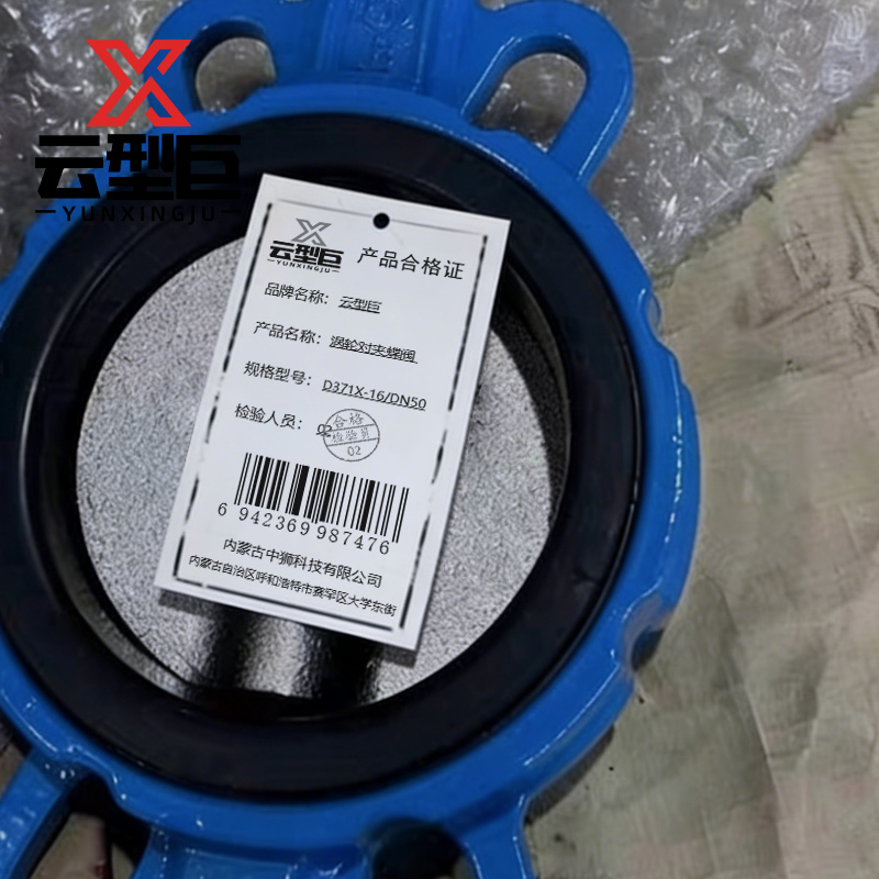 云型巨 涡轮 对夹蝶阀 D371X-16/DN50 个高清大图