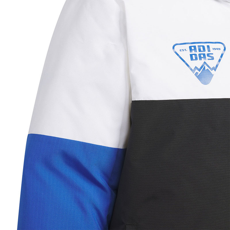 Adidas阿迪达斯儿童装23冬新款男女拼色保暖大童长款羽绒服IN5209