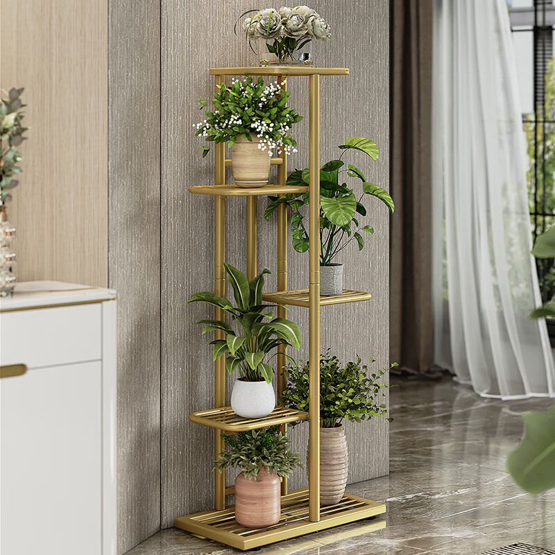 索尔诺 H916 22*41*98cm 5层6盆 花架 白色 (计价单位:个)高清大图