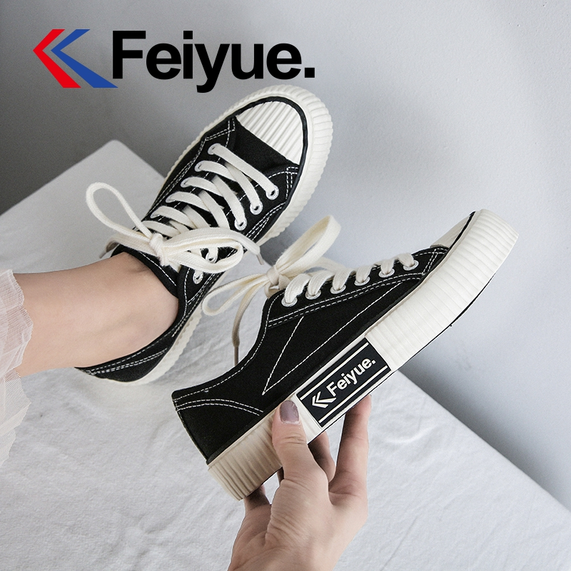feiyue/飞跃经典帆布鞋学生休闲小白鞋百搭潮流饼干鞋女
