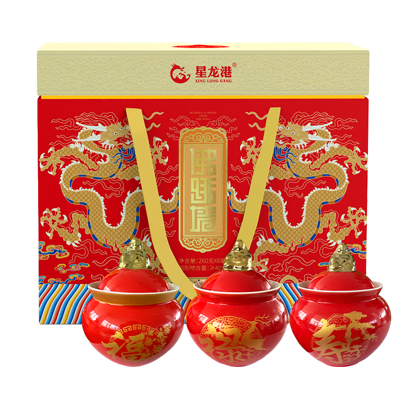 星龙港 佛跳墙-福禄寿大连辽刺参260g*6罐 单位:盒
