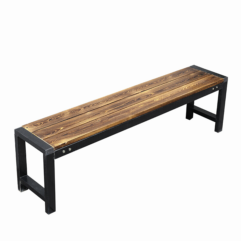 公园椅户外防腐木长条凳子广场庭院室外排椅长椅铁艺球场休闲公共坐凳