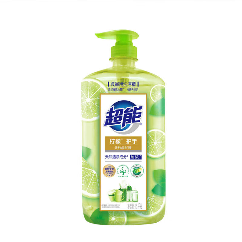 超能(CHAONENG) (柠檬护手) 1.5kg离子洗洁精 瓶 洗洁精