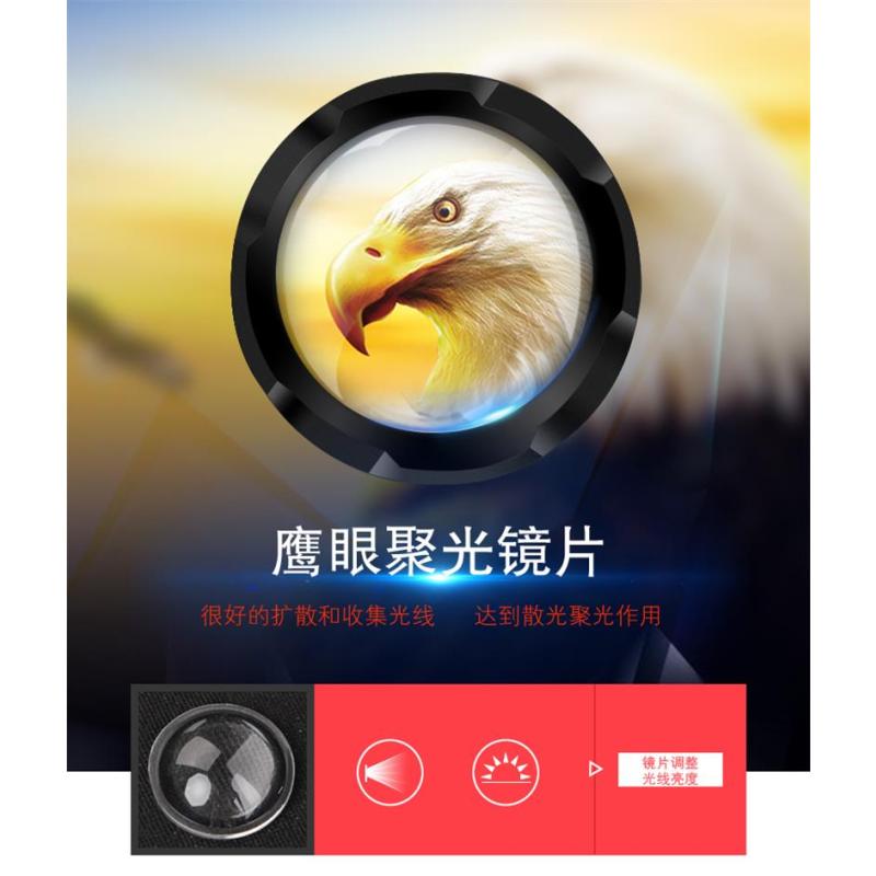 久量神火F3变焦强光手电筒调焦可充电迷你LED户超亮远射特种兵