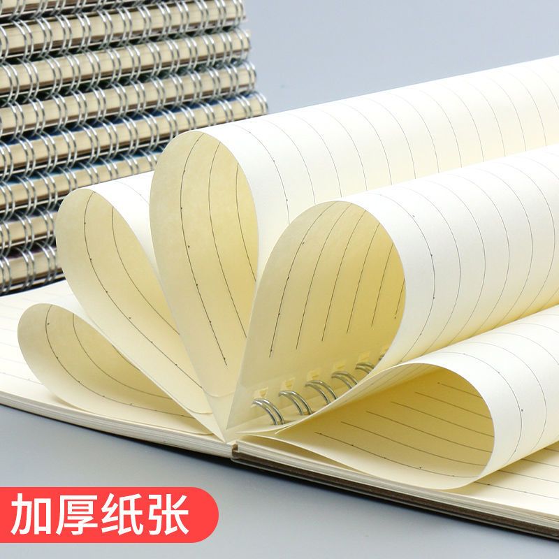 晨光本子ins高颜值线圈笔记本学生日记本简约厚本学习记事手账本 A5喵先生 4本装 图案随机