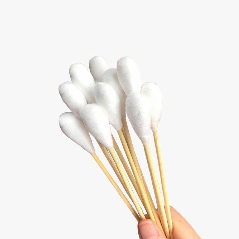 倍适威 10支装20cm妇科大头长棉签一次性皮肤擦拭清洁脱脂棉棒高清大图