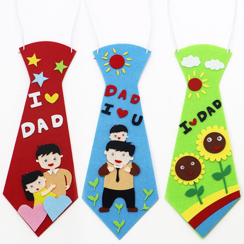 父亲节手工diy领带幼儿园儿童手工制作创意玩具材料包