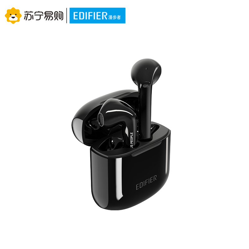 Edifier/漫步者 LolliPods 真无线蓝牙耳机 半入耳式耳机 黑色 (赠皮卡丘耳机套)