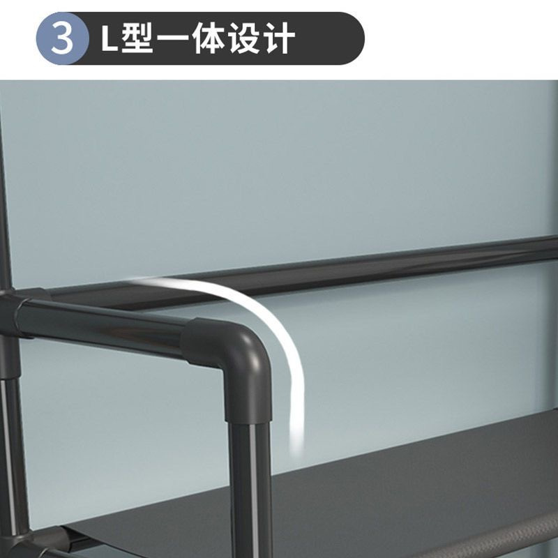 家时光落地衣架批发简易衣帽架挂衣架宿舍家用防尘收纳鞋架多层置物架
