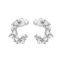 SWAROVSKI LADY镀白金色穿孔耳环